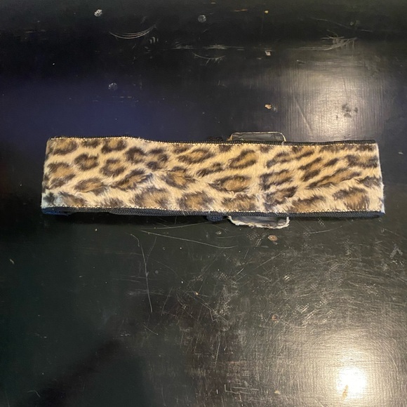 ๐OMO NORMA KAMALI VINTAGE BELT FAKE FUR LEOPARD ๐ - Picture 4 of 8